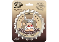 Nekupto Hobby 3in1 Bottle Opener, Magnet, Passionate Chef 10 cm