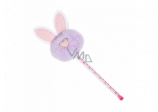 Albi Ballpoint pen with pompom Purple bunny