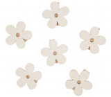 Wooden flowers with a peg 4 cm 6 pieces