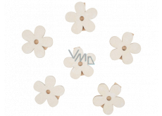 Wooden flowers with a peg 4 cm 6 pieces
