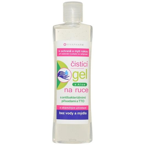 Vivapharm Antibacterial Hand Cleansing Gel with Aloe Vera with Instant Disinfecting Effect 200 ml