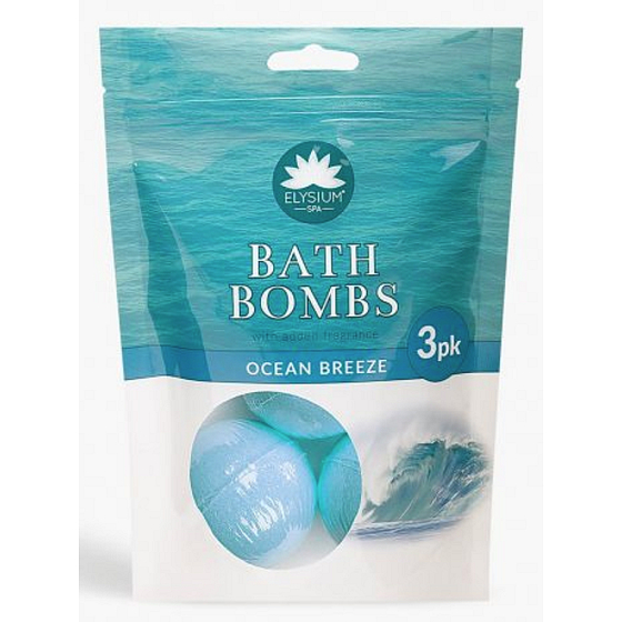 Elysium Spa Ocean Breeze Fizzy Bath Bomb 3 x 50 g