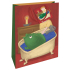 Nekupto Gift paper bag 32.5 x 26 x 13 cm Christmas carp in the bathtub WBL 1948 30