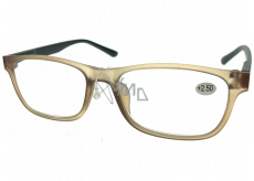 Berkeley Reading glasses +2.5 plastic light brown, black sides 1 piece MC2184