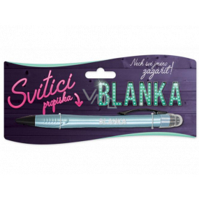 Nekupto Glowing pen with the name Blanka, touch tool controller 15 cm