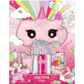 Grace Cole Glitter Fairies sleeping mask + colored crayons + fragrant pillow spray 50 ml + bath foam 50 ml, cosmetic set for children