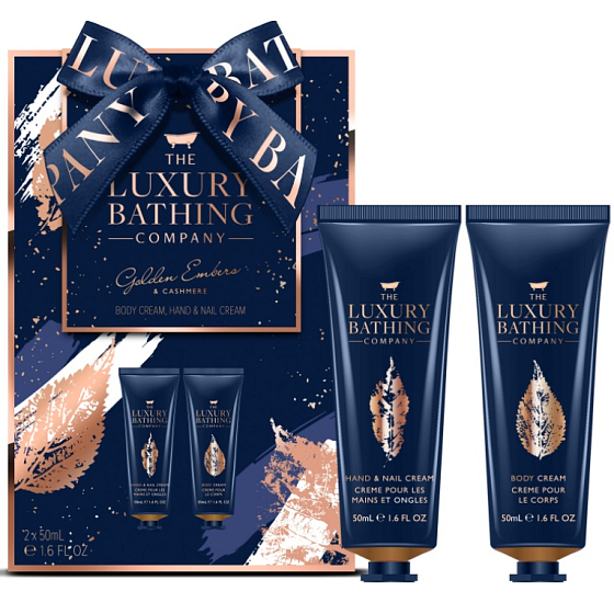 Grace Cole Golden Embers & Cashmere body cream 50 ml + hand cream 50 ml, cosmetic set for women