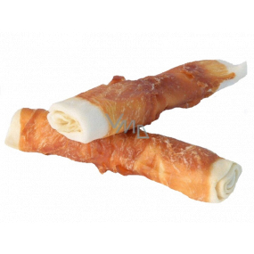 Salač Buffalo roll coated with chicken meat natural treat for dogs 10 cm 1 piece