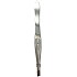Tweezers silver oblique 8 cm