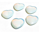 Opalite Hmatka, healing gemstone in the shape of a heart synthetic stone 3 cm 1 piece, stone of wishes and hope