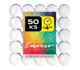 Emocio Tea lights white, burning time 4 hours 50 pieces