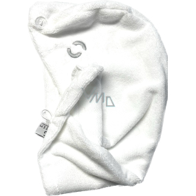 Towel turban for hair white 1 piece