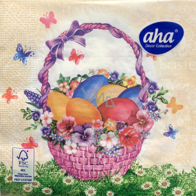 Aha Paper Napkins 3 layers 33 x 33 cm 20 pieces Easter purple cupcake with eggs