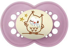 Mam Night silicone orthodontic pacifier 6+ months Purple with owl 1 piece