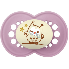 Mam Night silicone orthodontic pacifier 6+ months Purple with owl 1 piece