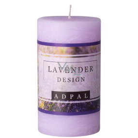 Adpal Lavender Design scented candle cylinder 70 x 120 mm