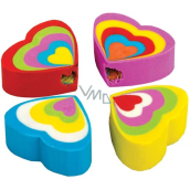 Ditipo Heart heart-shaped eraser 3,5 x 3 cm different colours