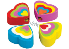 Ditipo Heart heart-shaped eraser 3,5 x 3 cm different colours