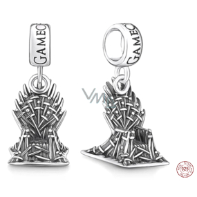 Charm Sterling silver 925 Game of Thrones Iron Throne, bracelet pendant, movie