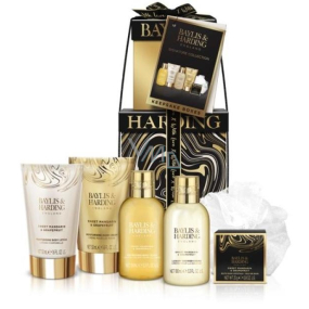 Baylis & Harding Tangerine and Grapefruit shower gel 100 ml + shower cream 100 ml + body lotion 50 ml + hand cream 50 ml + bath crystals 25 g + sponge, cosmetic set for women