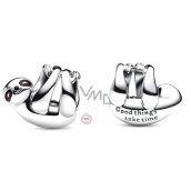 Charm Sterling silver 925 Sloth, bead on bracelet animal