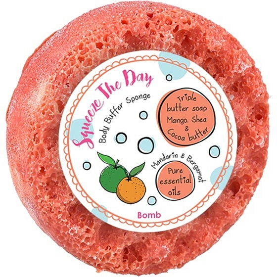 Bomb Cosmetics Squeeze the Day natural shower massage sponge with fragrance 200 g
