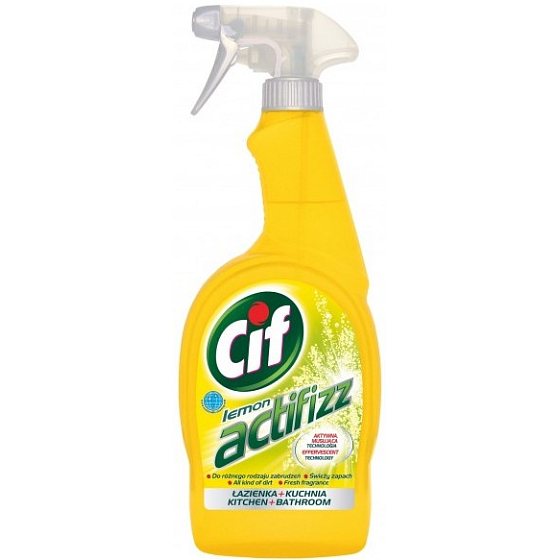 Cif Actifizz Lemon kitchen + bathroom spray 750 ml
