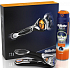Gillette Fusion ProGlide Flexball Power shaver + travel case + Fusion Proglide Sensitive Active Sport shaving gel 170 ml, cosmetic set for men
