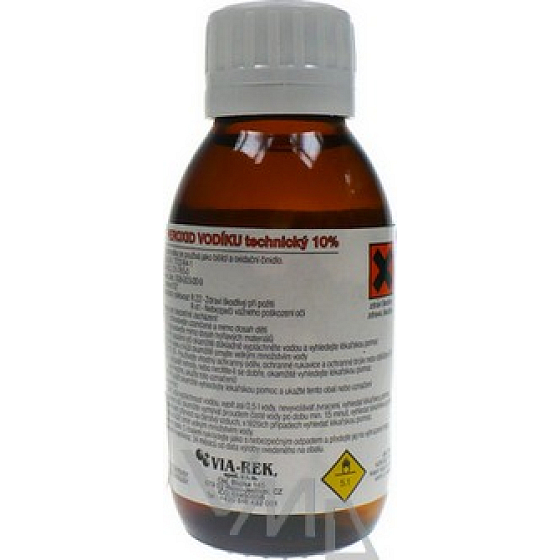 Via-Rek Hydrogen peroxide technical 10% bleaching and oxidizing agent 100 g