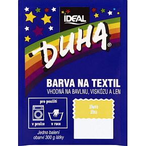 Ideal Rainbow Yellow, fabric dye for cotton, viscose, and linen, for 300 g of fabric, 15 g