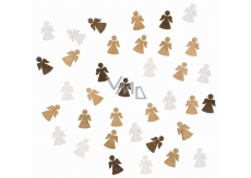 Angels made of wood set of 2 cm 24 pieces