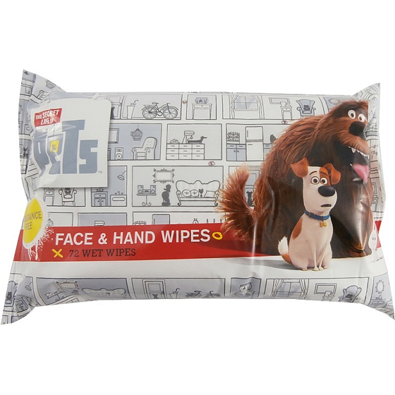 The Secret Life of Pets Wet Wipes for Children 72 pieces