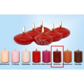 Lima Floating lens burgundy candle 50 x 25 mm 6 pieces