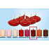 Lima Floating lens burgundy candle 50 x 25 mm 6 pieces