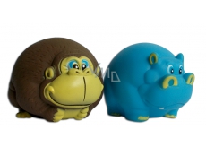 Magnum Vinyl Monkey / Hippopotamus toy whistling for dogs 8 cm