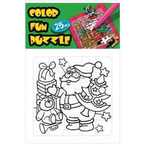 Coloring book folding Christmas motif Santa and gifts 25 pieces 18 x 12 cm