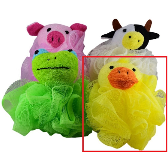 Massage washcloth points for children pet terry Chicken yellow 1 piece