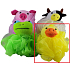 Massage washcloth points for children pet terry Chicken yellow 1 piece