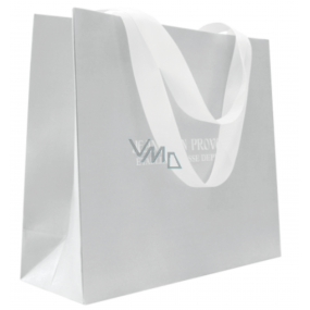 Jeanne en Provence Gift paper bag 33 x 24 x 10 cm gray with logo