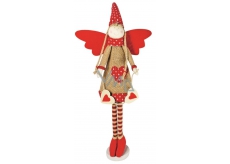 Angel in striped tights with a heart standing 37 cm