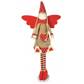 Angel in striped tights with a heart standing 37 cm