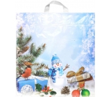 Press Plastic bag 43,5 x 46 cm Snowman, bird, gift