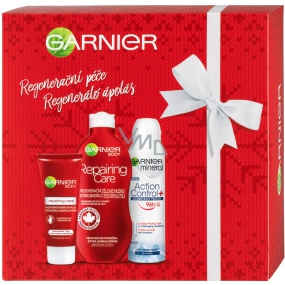 Garnier Regenerating Care Body Lotion 400 ml + Action Control Deodorant Spray 150 ml + Regenerating Hand Cream 100 ml, cosmetic set