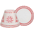 Yankee Candle Red Nordic Frosted Glass small shade + small plate for small candle Classic 8 x 10 cm (shade), 9 x 9 cm (plate)
