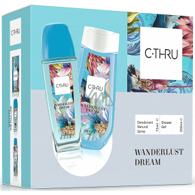 C-Thru Wanderlust perfumed deodorant glass for women 75 ml + shower gel 250 ml, gift set