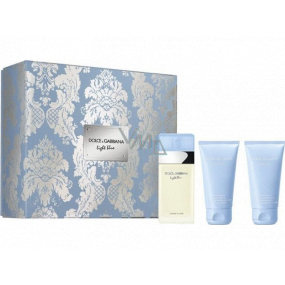 Dolce & Gabbana Light Blue eau de toilette for women 50 ml + shower gel 50 ml + body cream 50 ml, gift set