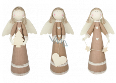 Jute angel with lace 37 cm for standing 1 piece