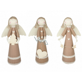 Jute angel with lace 37 cm for standing 1 piece