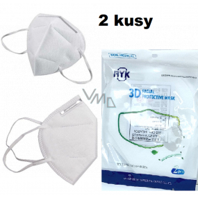 Ryk 3D Oral Protective Respirator 4-layer KN 95 face mask 2 pieces