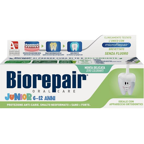 Biorepair Junior Toothpaste with menthol flavor for children 6-12 years 75 ml